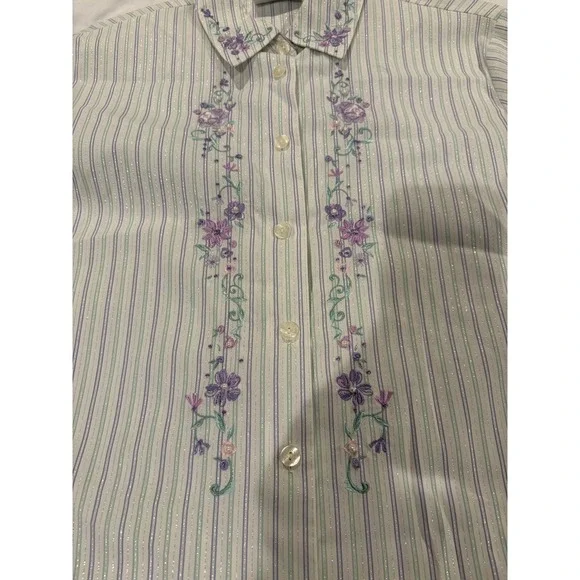 USED VINTAGE NAPA VALLEY EMBROIDERED LONG-SLEEVE BUTTON-UP SHIRT - Picture 2 of 9
